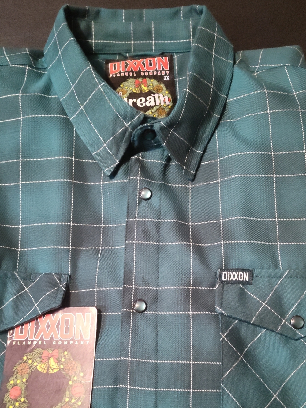 DIXXON The Wreath Snap-Down Flannel BNWT 3XL